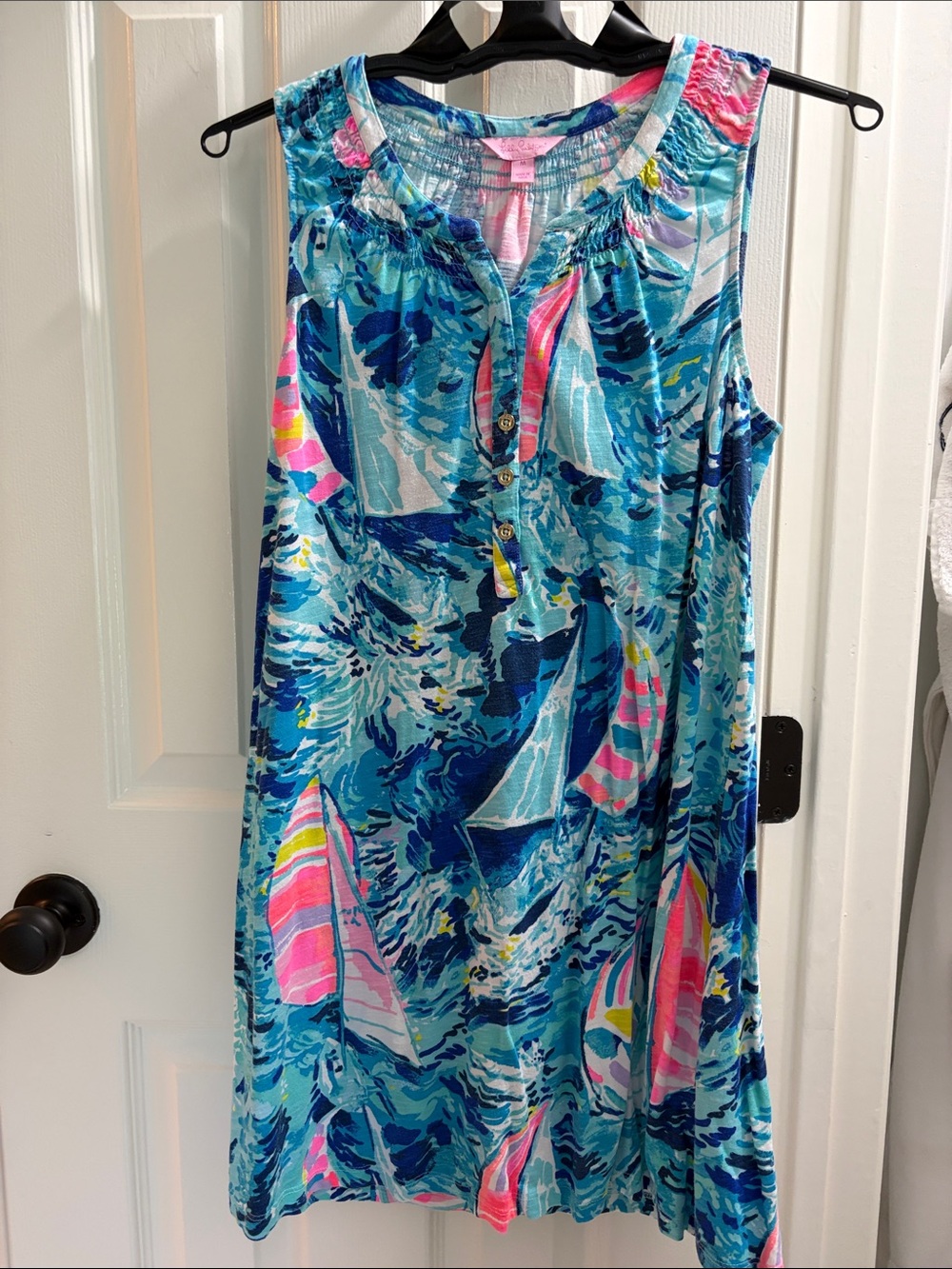 Lilly Pulitzer- Women’s Blue Floral Sailboat Dress